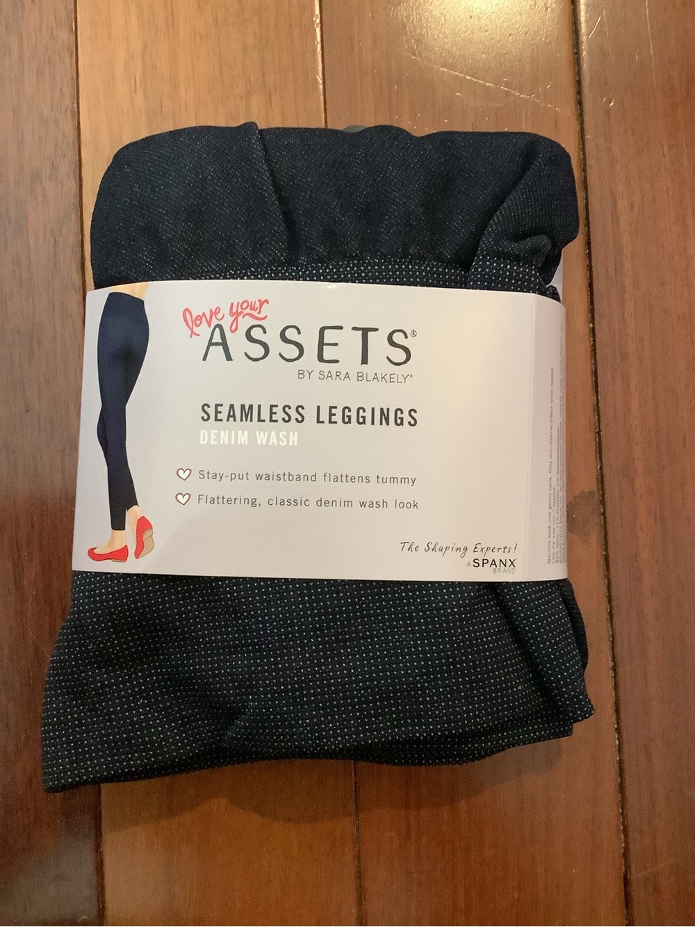ASSETS by Sara Blakely for Spanx Seamless Denim Wash Leggings Size Large
